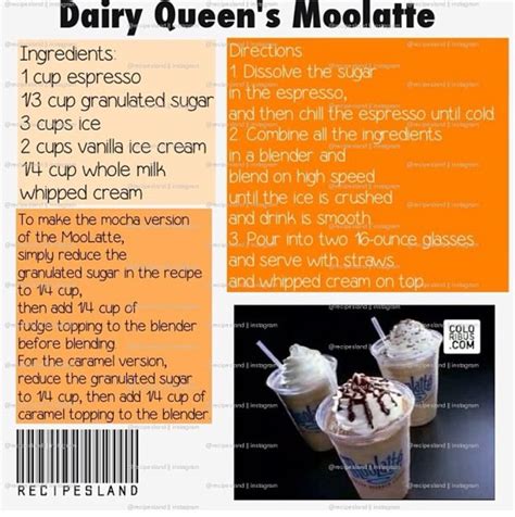 dairy queen mocha moolatte recipe.